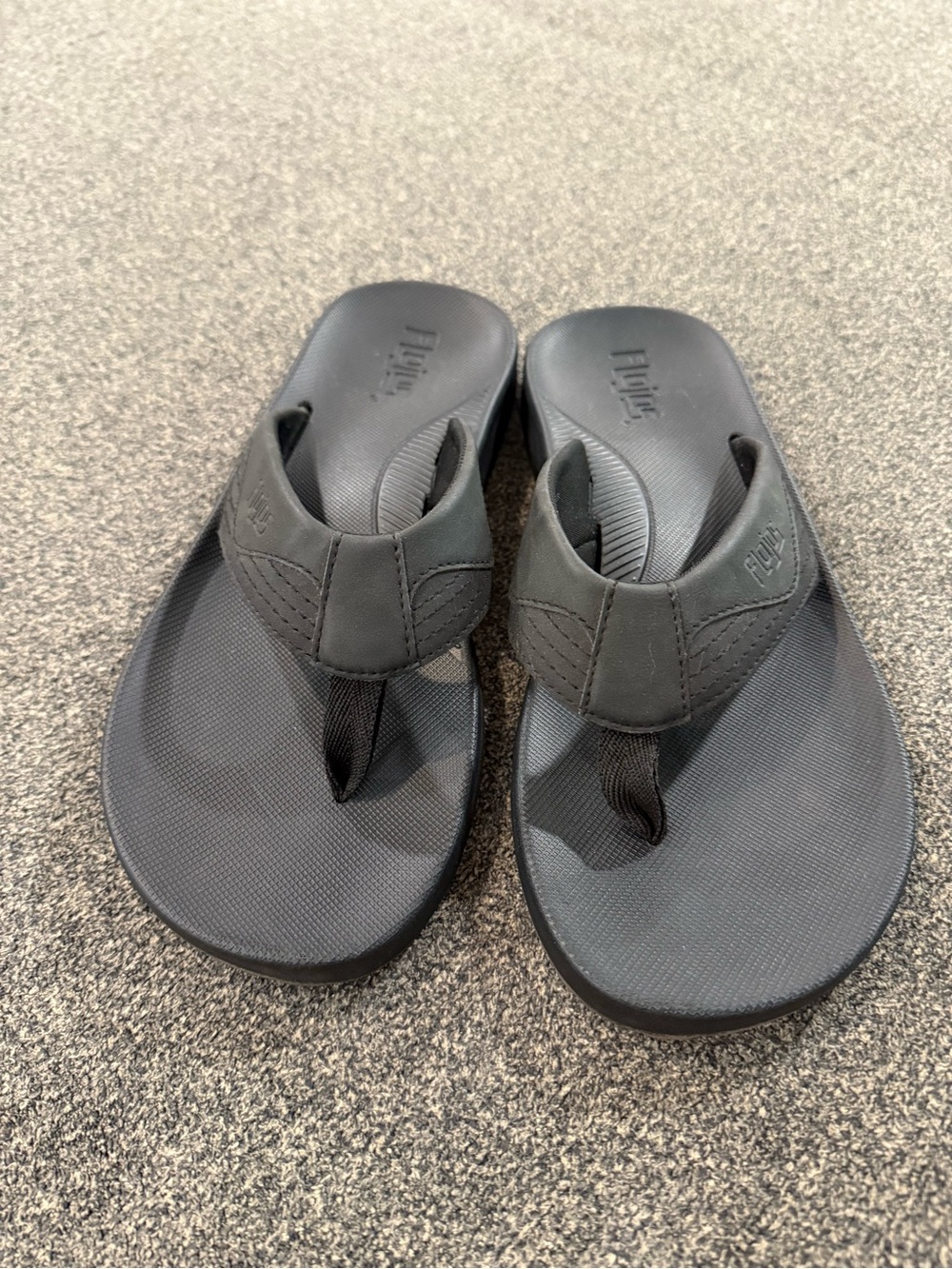 NWOT Flojos Black Thong Sandals